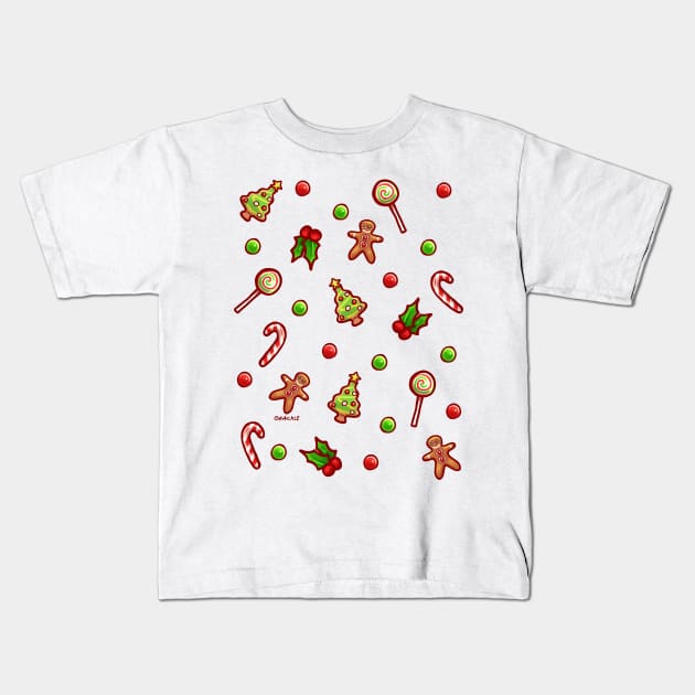 Christmas Cookie Confetti Kids T-Shirt by Jan Grackle